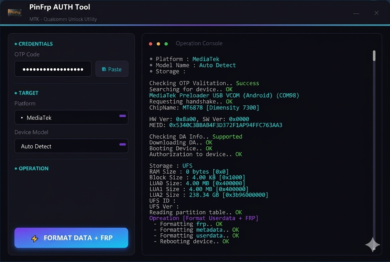 PinFrp- AuthTool {Realme -One-Click}